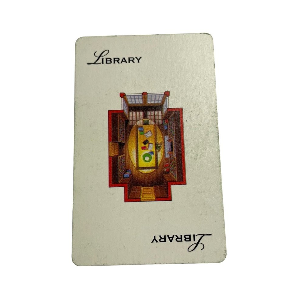 Vintage 1998 Library CLUE Room Card Replacement Game Piece u